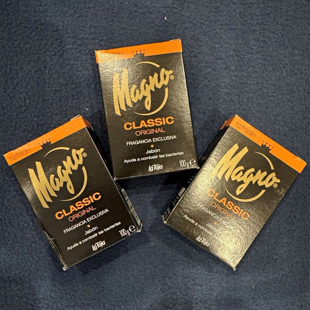 Magno Classic Original Fragranced Body Bar Soap 100g for Body & Hands x3